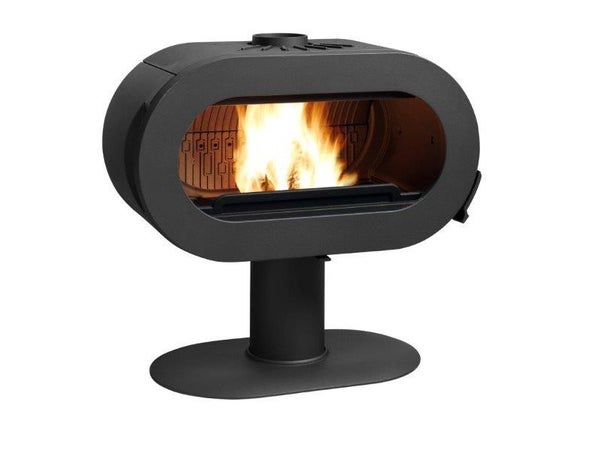 Poêle À Bois Invicta Fifty Sur Pied Noir, 10 Kw