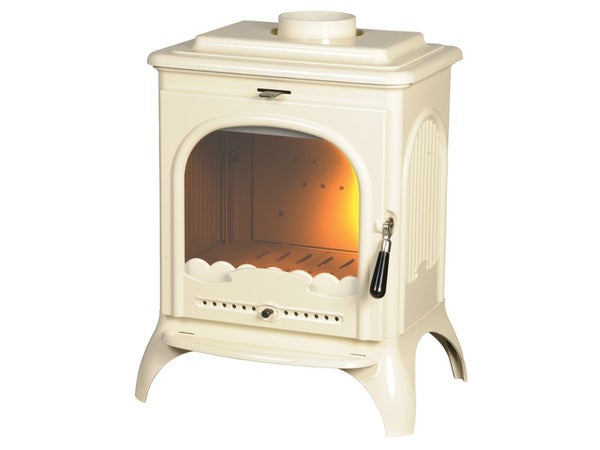 Poêle À Bois Invicta Seville 2 Ivoire Ivoire, 7 Kw