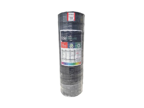 Grillage Rouleau Soudé Edenature Gris, H.120 X L.20 M, Maille H.100 X L.50 Mm