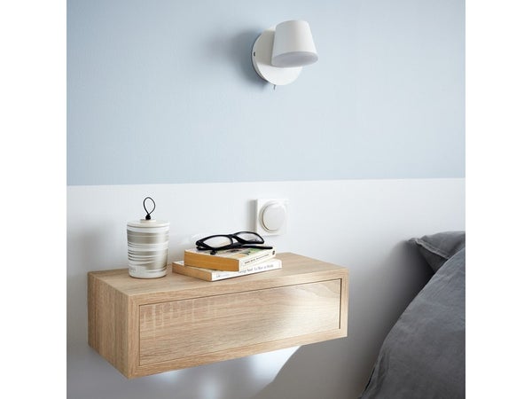 Applique, design aluminium blanc led intégrée INSPIRE Linu