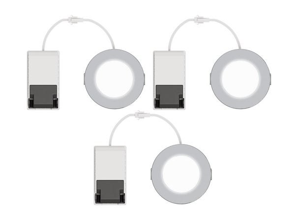 Kit 3 Spots À Encastrer Salle De Bains Kilia Led Intégrée 4000K Inspire Acier