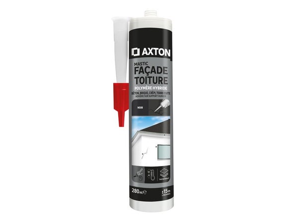 Mastic d'étanchéité façade AXTON noir 280 ml