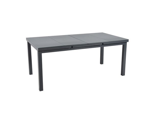 Table de jardin en aluminium Egea rectangulaire gris anthracite, 4 à 8 personnes