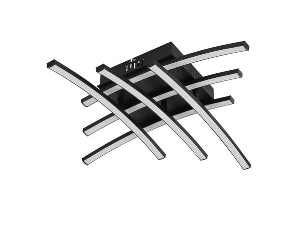 Plafonnier, Design Aluminium Noir Led Intégrée Inspire Beryl
