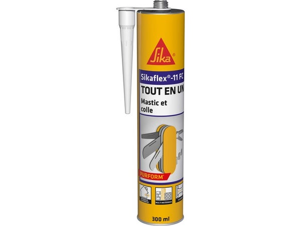 Mastic colle SIKAFLEX 11fc, blanc, SIKA, 300 ml