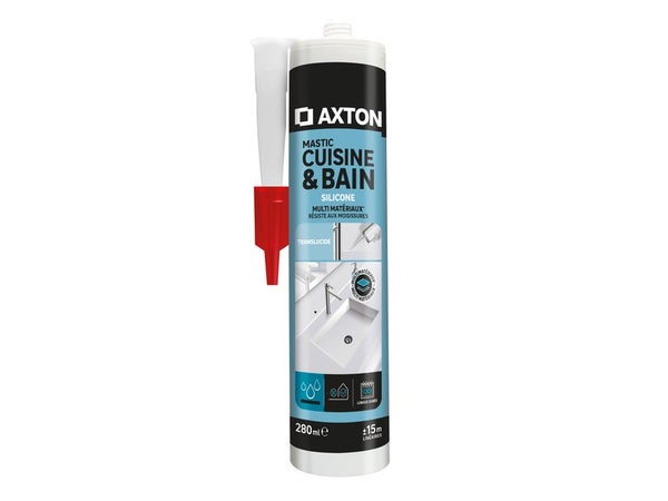 Silicone D'Étanchéité, Cuisine Et Bain, 280Ml, Axton, Transparent