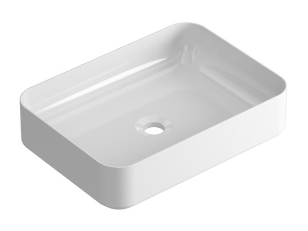 Vasque À Poser Porcelaine Studio L.50 X P.36 Cm Blanc