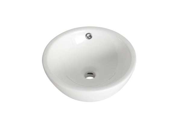 Vasque À Poser Céramique Round Diam.38 Cm Blanc