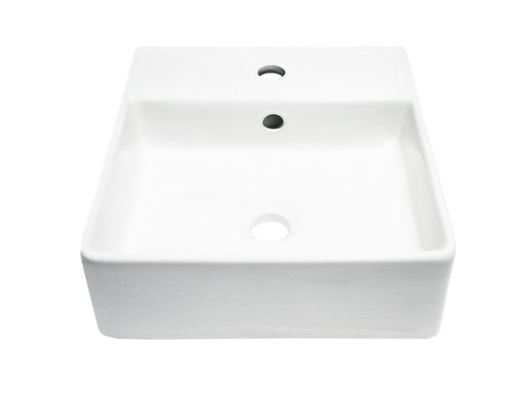 Vasque À Poser Céramique Square L.37 X P.41.5 Cm Blanc