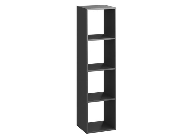 Etagère Cube Décoratif Spaceo Kub, Gris H.139.3 X L.36 X P.31 Cm