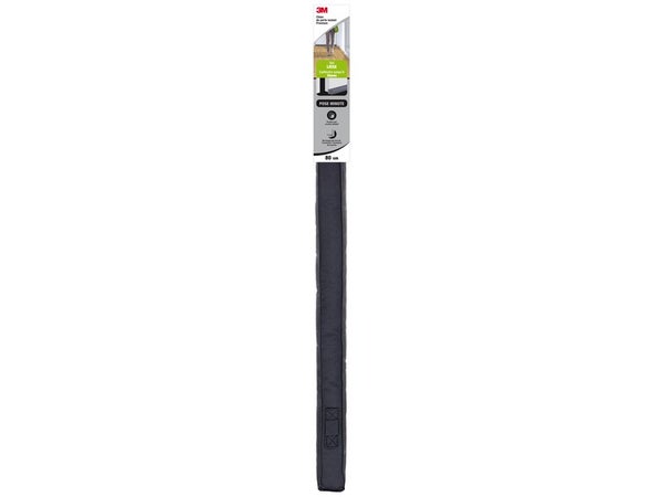 Bas De Porte Adhésif Sol Lisse Minute Premium Fixation Crochets 3M, L.80 Cm Gris