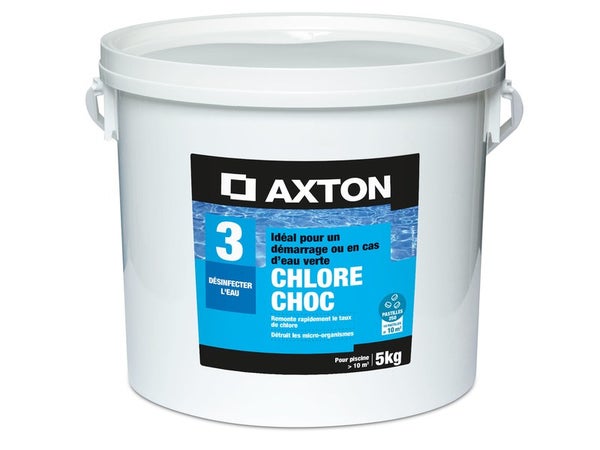 Chlore choc AXTON, pastilles 20 grammes 5 kg