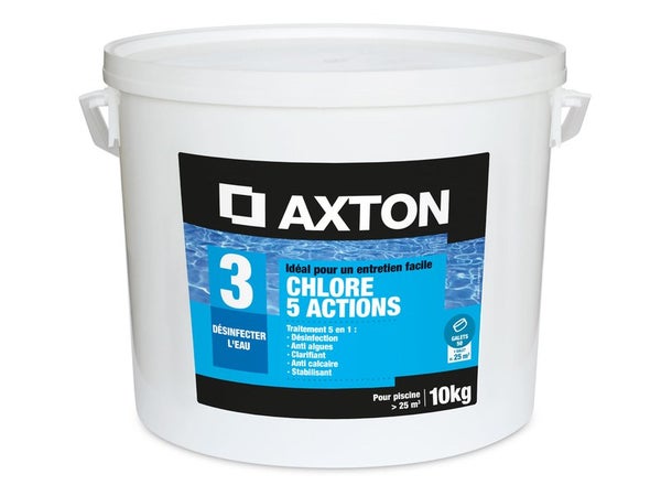 Chlore 5 actions AXTON galets, 200 grammes 10 kg