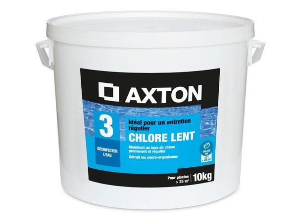 Chlore lent AXTON, galets 200 grammes 10 kg