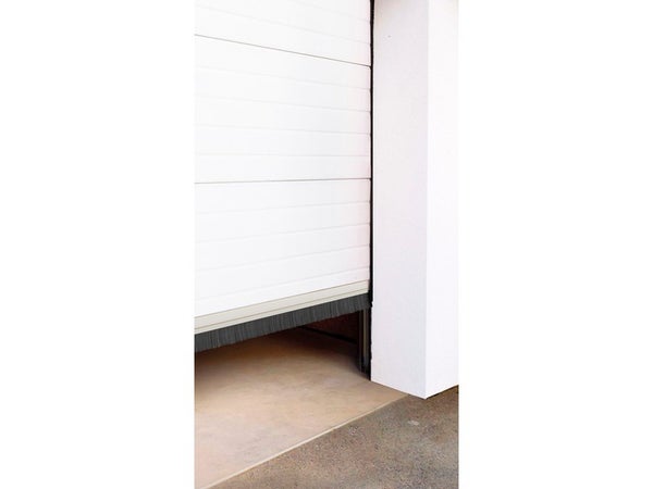 Bas de porte de garage à visser brosse AXTON, L.125 cm aluminium