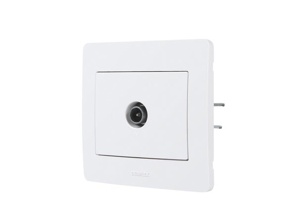Prise Tv Diam2, Debflex, Blanc