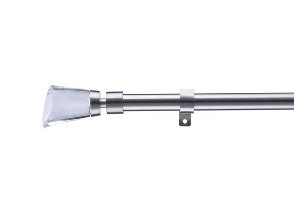 Kit De Tringle À Rideau Pure Diam. 16/19 Mm Acier Brossé 120/210 Cm