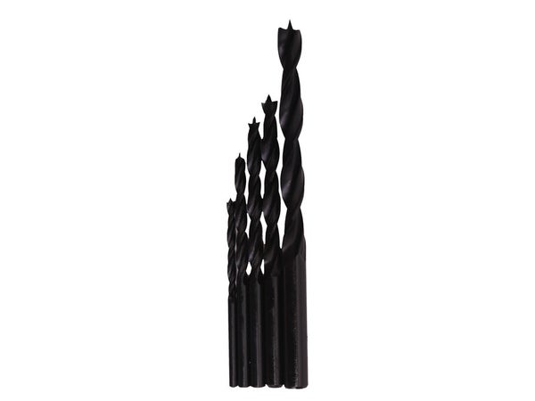 Set De 5 Forets Bois, Diam.3-4-5-6-8 Mm
