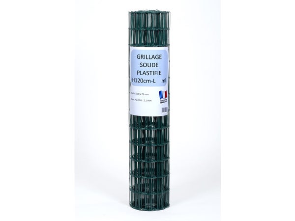 Grillage vert 100 x 75 cm H. 1.50 m L. 25 m