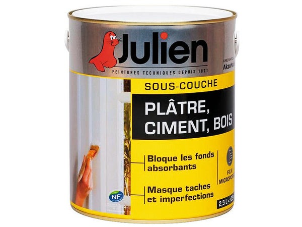 Sous Couche Platre/Ciment/Bois Interieur 2.5L