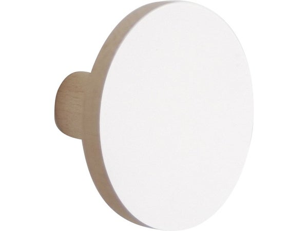 Tête de portemanteau INSPIRE Modulo, à visser, bois, blanc