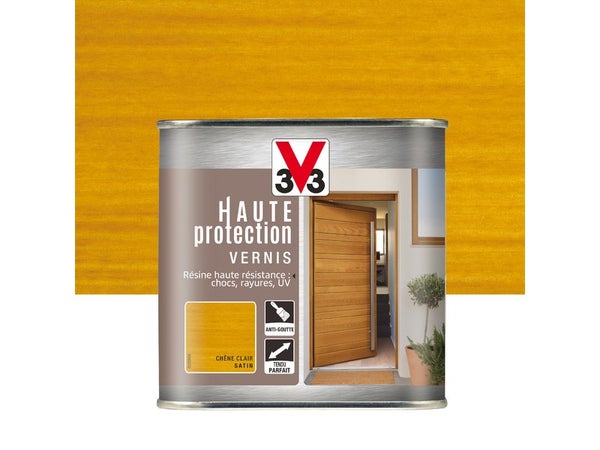 Vernis bois exterieur V33 Haute protection chêne clair satine 0.75 l