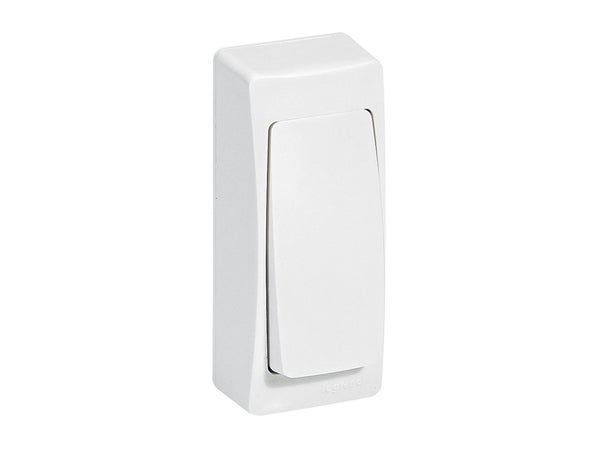 Interrupteur Va-Et-Vient Étroit Saillie, Legrand Asl, Blanc