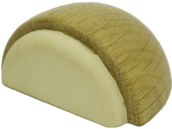 Butée De Porte Gpi Bois Teinté Beige Diam.4.7 Cm X L.3.6 Cm X H.2.3 Cm