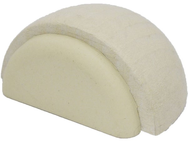 Butée De Porte Gpi Bois Teinté Blanche Diam.4.7 Cm X L.3.6 Cm X H.2.3 Cm