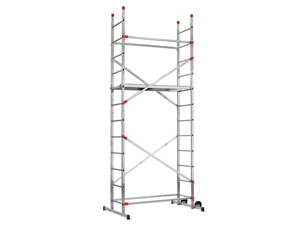 Echafaudage aluminium Fast  lock 5 HAILO hauteur de travail 4.4 m
