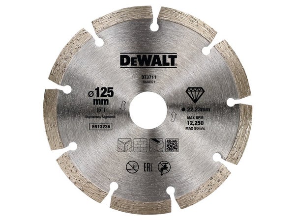 Disque diamant fritte multi-materiaux, DEWALT DT3711, diam. 125x22.2 mm