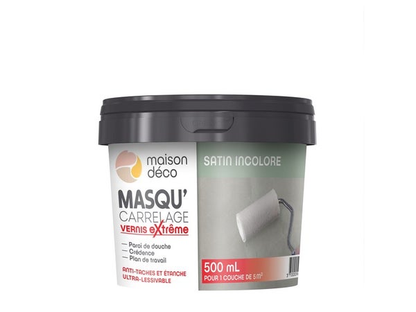 Vernis Masqu'Carrelage Et Mur Maison Deco, Transparent, 0.5 L