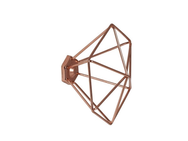Tête de portemanteau INSPIRE Modulo, à visser, acier, cuivre