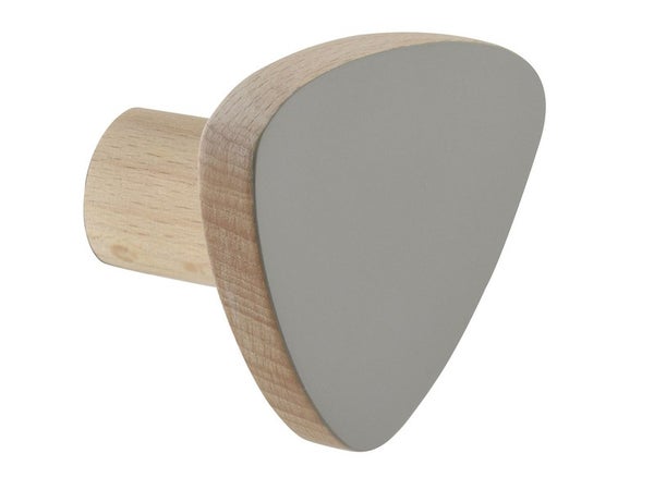 Tête de portemanteau INSPIRE Modulo, à visser, bois, gris