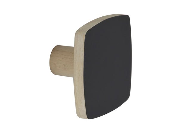 Tête de portemanteau INSPIRE Modulo, à visser, bois, noir