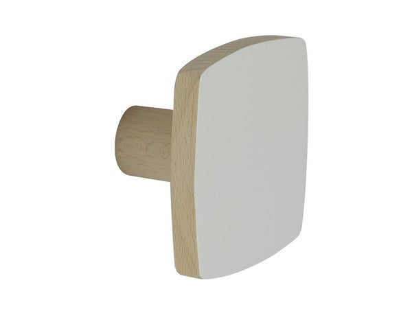 Tête de portemanteau INSPIRE Modulo, à visser, bois, blanc