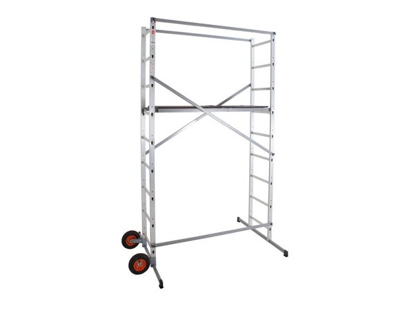 Echafaudage aluminium Jardin avec roue HAILO hauteur de travail 4 m