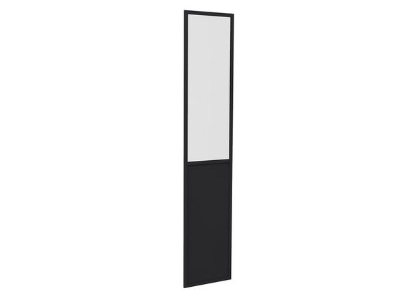 Deflecteur verre transparent, l.40 cm, Ep.5 mm noir Artelo