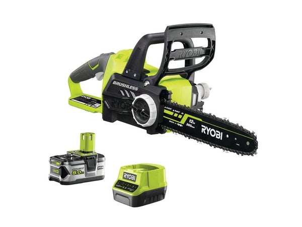 Tronçonneuse sans fil brushless RYOBI One+ RCS18X3050F 18V, 1x5Ah, 30 cm