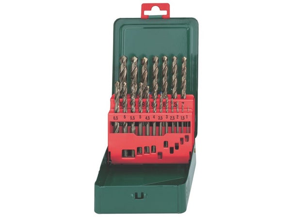 Coffret de fôrets à metaux HSS-Co, SP METABO 627157000 pour perceuse, 19 pieces