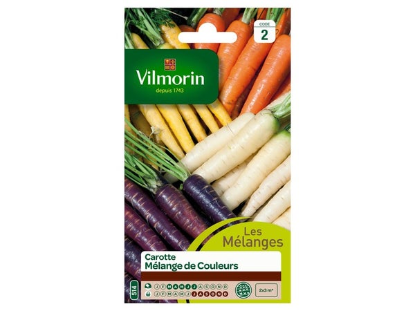 Graine potagere carotte melange de couleurs VILMORIN 2 g
