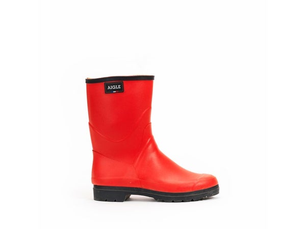 Demi-botte Caoutchouc AIGLE Bison, rouge, taille 41