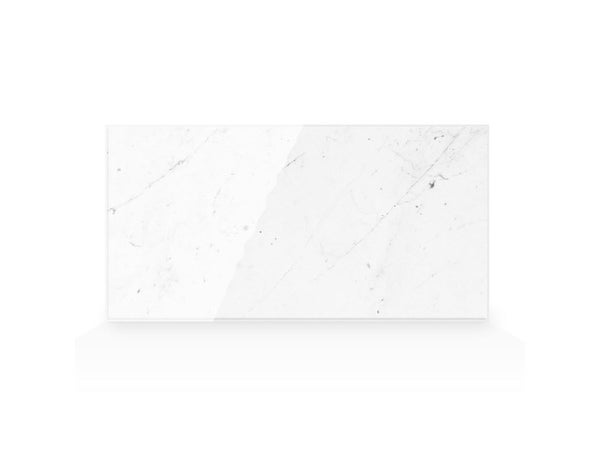 Lot de 2 crédences adhésives Carrera marbre, blanc et gris, 57.3 cm x 29.4 cm