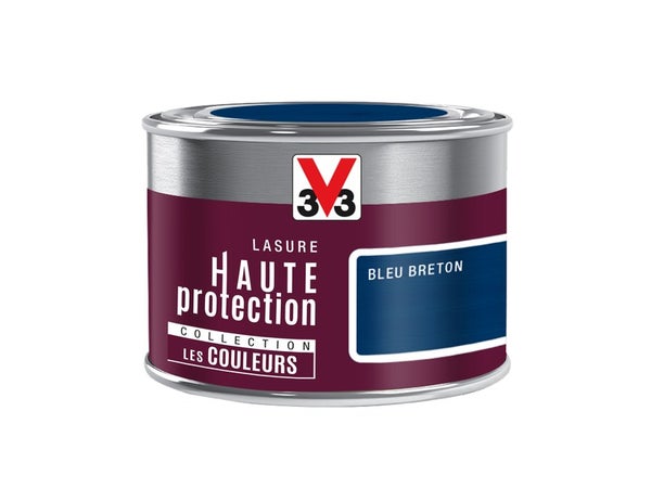 Lasure V33 HP LES COULEURS 8 ans bleu breton satiné 0.125 L