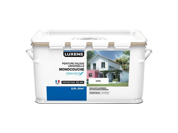 Peinture facade universel LUXENS 2L5 blanc