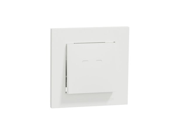 Poussoir complet, SCHNEIDER ELECTRIC Miluz, blanc