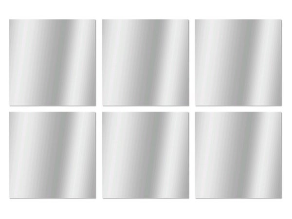 Set de 6 miroirs carrés 10x10cm