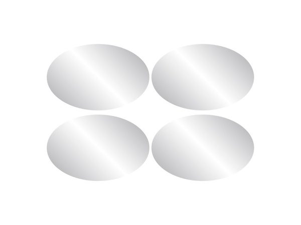 Set de 4 miroirs ovales 20x13cm