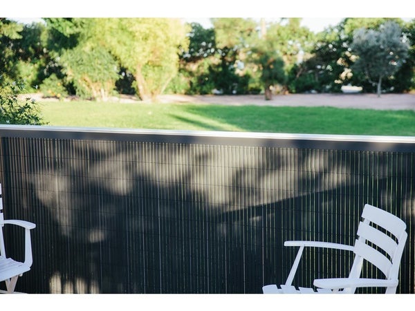 Canisse double face pvc gris fonce, H.1.5 x L.3 m