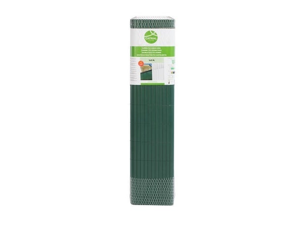 Canisse double face pvc vert, H.1.5 x L.3 m